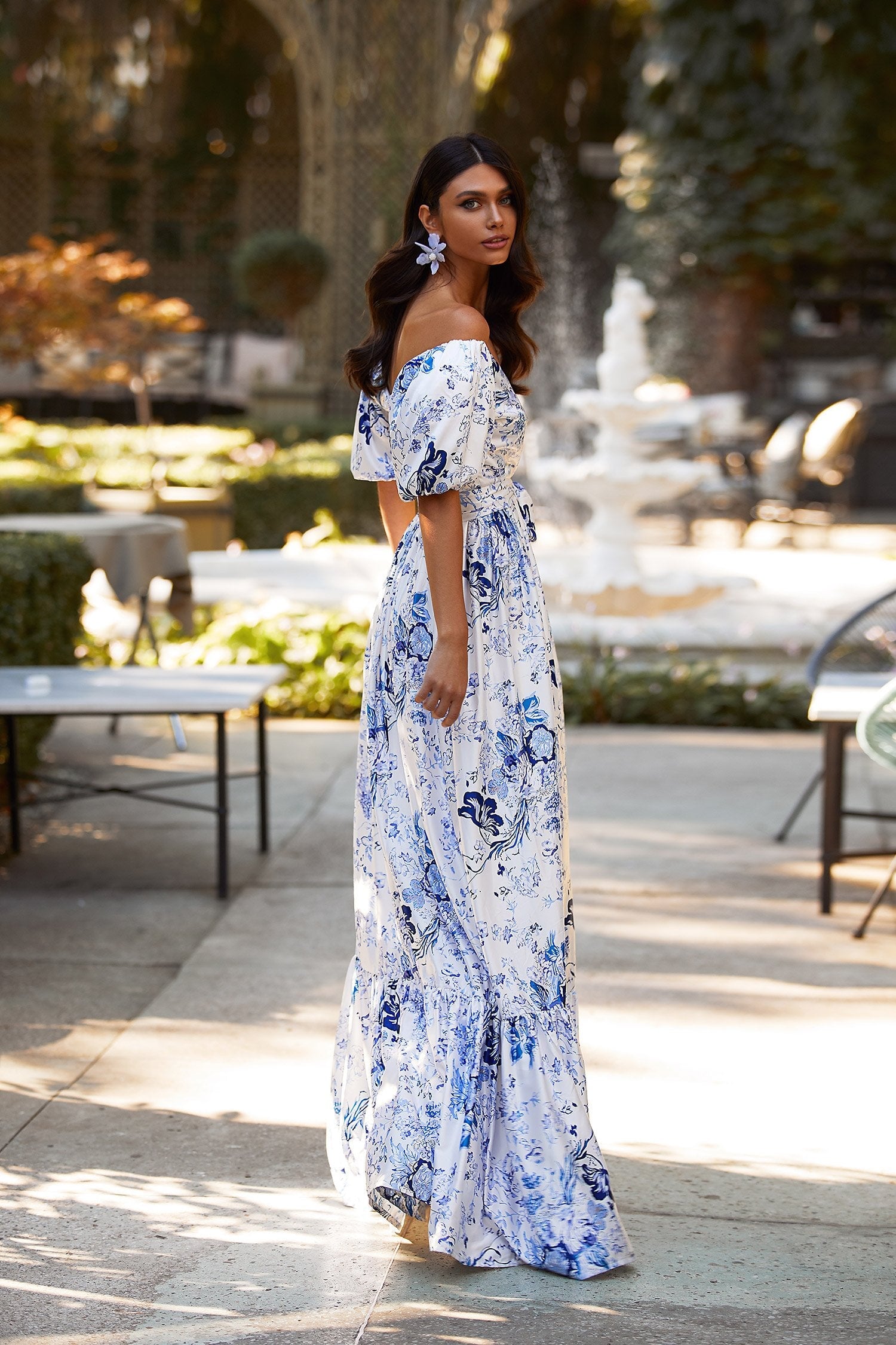 Dara Off Shoulder Floral Maxi Dress ...